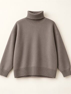Zara Taupe Turtleneck Sweater